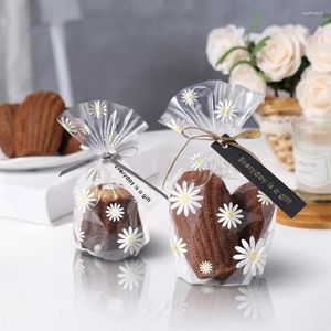 Geschenkverpackung Daisy Candy Bags transparente Blumenkekse Verpackungstasche für Kinder Geburtstagsfeier Backversorgung DIY Geschenke Wickeln