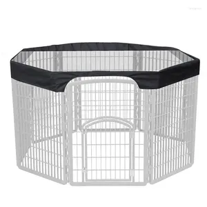 Katzenträger Hund Spiel Zaun Mesh Top Cover |Hundehausschattierung für draußen schwarze silberbeschichtete achteckige Käfig im Freien