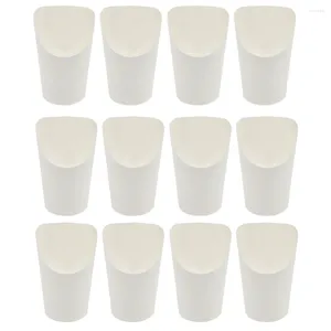 Copas descartáveis canudos de saco lacrado Waffle Cone Papel Takeaway portátil Fritas francesas Sorvetes de caneca