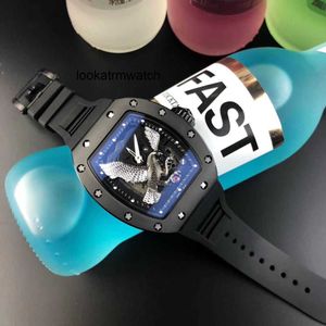 Watches for Men Watch Rchardmill Milles Business Leisure Mens Fully Automatic Mechanical Watch Frosted Ceramic Flying Nine Days Personalized Glow Tape New Fashion