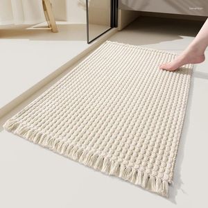 Bath Mats Kitchen Runner Lätt entrématta vävt kastmatta med tofsar som inte är utspädbar tvättbar hög för sovrumsdörröppning