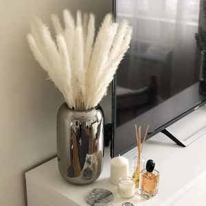 Decorative Flowers 15 Pcs Dried Flower Small Reed Eternal Pampas Grass Boho Home Decoration Christmas 2024 Bridal Wedding Bouque