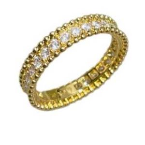 Designer van 18k Gold Diamond Ring for Women Rose Pure Silver Larred Edition Instagram estilo Luxo e design exclusivo com um senso de alto nível 3WRD