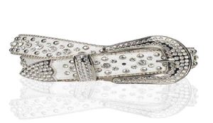 Tillverkar ny inspirerad Digner Laser Belts män glänsande DNA Rhinton Pu Diamond Belt Women81477562429685