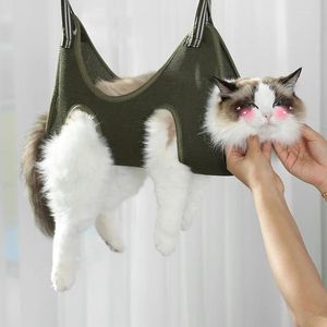 Cat Carriers Pet Supplies Dog Grooming Hammock Fixed Bath Bag For Nail Cutting Anti Scratch Trimming Restraint Beauty