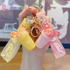 Tornari Canciole Hot Sell Personality Creative Ice Cream Shape Keechians for Women Cine Car Keychain Decorate Women Accessori Trend Gioielli