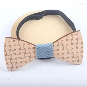 Bow ties Fashion Wooden Bowtie Gentleman Farfalla per cravatta intrecciata fatta a mano unica per l'uomo