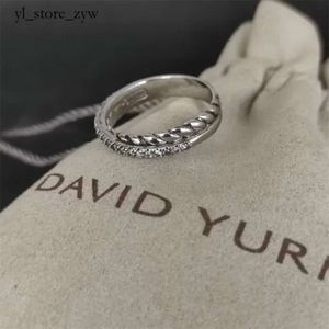 David Yurma Bracelet Designer Rings New DY Twisted Wedding Band for Women Holiday Gift Diamonds Sterling Silver Dy Ring Men 14K Gold Plating Christmas Jewelry 22 7128