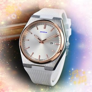 Популярные Quartz Fashion Men Watch Automatic Day Date Date Case Crace Clock Clock Crystal Bracet Braslet Super яркий календарь резиновый ремешок три Stiches Watches