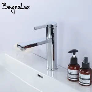 Banyo Lavabo Muslukları Bagnolux Pirinç Krom Güverte Monte Tek Delik ve Soğuk Mikser Musluk Havzası Makyaj Vanity Su Tapware