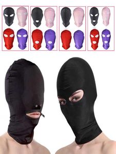 Maschera per cappa a bocca aperta fetish Game per adulti traspirato per la festa erotica sexy occhio bdsm bandiera schiava bondage sex toy q08184687682