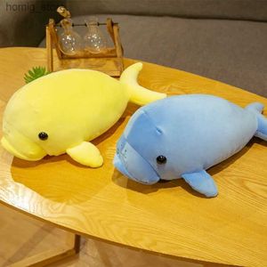 Pluszowe lalki Kawaii Creative Cartoon Lyt Postawa Manatee Plush Toy Ocean Doll Toy dziecko dziecko słodka dziewczyna z okazji urodzin Prezent Y240415