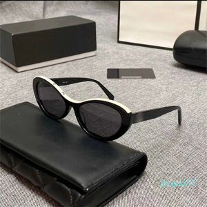 Mode Sonnenbrille Ovale Sonnenbrille Die gleiche Buchstabenserie mit Originalbox richtig
