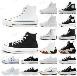 Designer canvas shoes men women thick bottom platform casual shoes conversitys Classic black and white high top low top comfortable sneakers