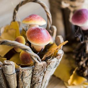 Fiori decorativi simulato fiore di funghi arte abbinata ad oggetti di scena decorazioni di piante verdi della foresta