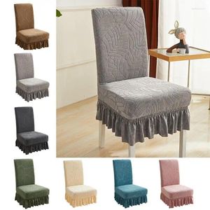 Chair Covers Dining Cover Removable Stretchy Slipcovers With Ruffle Skirt Elegant Easy Fitted Furniture For Kids Pet