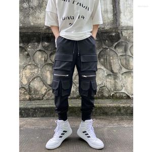 Men's Pants Fall Dark Techwear Pocket Casual Bound Foot Overalls Are Loose And Handsome