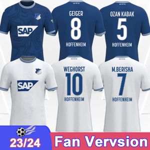 2023 24 Hoffenheim herr fotbollströjor stiller Becker che John Allani Georginio Bebou Dabbur Bruun Larsen Rudy Home Away Football Shirts