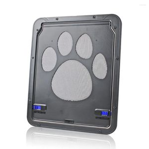 Kattbärare Pet Screen Door 4 Way Lockable Dog Security Flip ABS Plast Gate For Small Medium Large Supplies