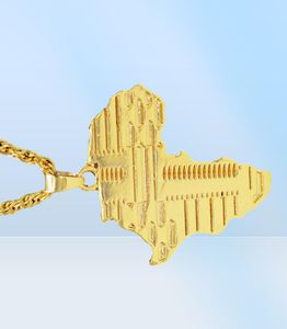 Uodesign Brand Hiphop Africa Necklace Gold Color Pendantチェーンアフリカンマップギフト