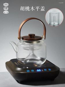 Hip Flasks Glass Kettle Automatyczny para czajniczka elektryczna elektryczna piec ceramiczna kuchenka herbaty Zestaw garnka