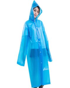9 färg vattentät engångsregnrock PE unisex regnrockar onetime poncho regnkläder hushållsverktyg regnrock regn slitage h2465126