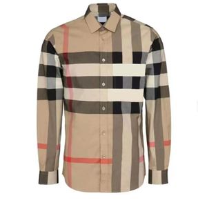 23ss Designer Mens Dress Shirt casual Slim Silk Tshirt Long sleeve Casual business clothing plaid men asian Szie 3XL8892014