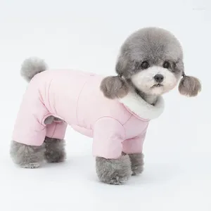 Dog Apparel Winter Suit Snow Coat Warm Jumpsuit Rompers Small Yorkie Pomeranian Poodle Overalls Puppy Pet Clothes Costume Outfit