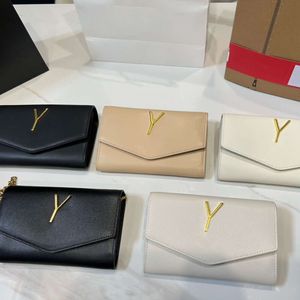 Mirror Quality Y Shape Chain Luxury Wallet Leather Mini Purses Crossbody Designer Bag Woman Handbag Shoulder Bags Luxurys Handbags No Box With Dust Bag