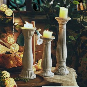 Ljushållare Creative White Holder Table Modern Wedding Centerpieces Candlestick Rustic Centro de Mesa Dinner