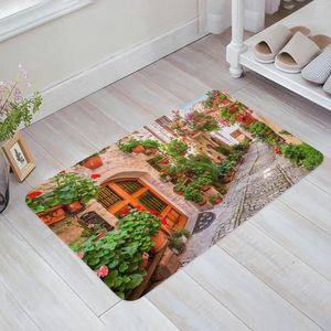 Mattor europeisk stil gränd gata landskap kök doormat sovrum bad golvmatta hushåll dörrmatta mattor heminredning