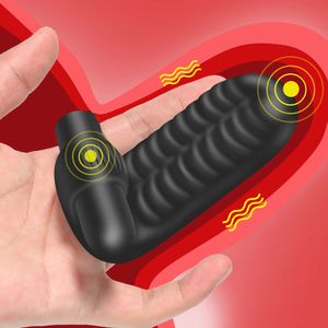 Vibrador de manga dos dedos G clitóris de massagem do orgasmo de ponto estimula o masturbador feminino vibrador lésbico brinquedos sexy para mulheres produtos adultos