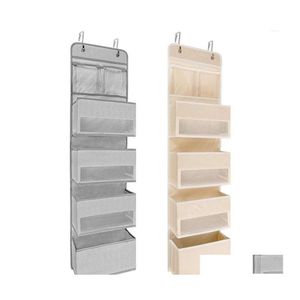 Storage Boxes Bins Hanging Organizer Closet Window Pockets Toys Over The Door Wall Mount For Nursery Bedroom Drop Delivery Home Ga Gar Otbpx