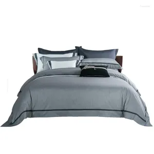 Bedding Sets Simple High-End Cotton Long-Staple Four-Piece Set Bed Sheet Silk Home