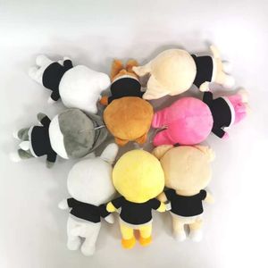 8Pcs Finger Puppets Set 20cm Stray Kids Plush Wolf Chan Cartoon Stuffed Animal Plushies Doll Pendant Toy Peluches