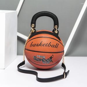 Torby na ramię w torbie do koszykówki stylowa osobowość w stylu osobowości okrągłe dziewczęta kształt fajny kreatywny łań