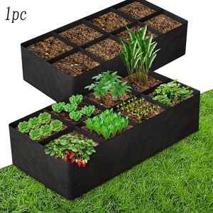 8 compartimenti che piantano pentole, pentole di stoffa a piante ispessite per giardinaggio, verdure e fiori di erbe.