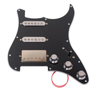 Kablar Laddade förspända pickguard SSH Alnico 5 Humbucker Pickups Plate Set för elektrisk gitarrersättningsutrustning Pick Guard