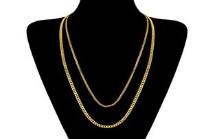 Gold Silver Cuban Link Chain Mens Halsband Hip Hop Miami Gold Chain Halsband smycken A Bling Bling Gold Chains5833532