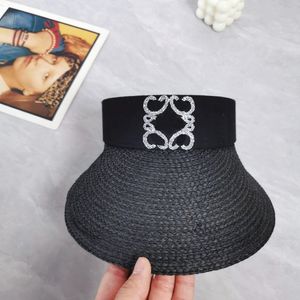 Straw Visors Designer Regulowane wiadra czapki modne czapki plażowe dla kobiet swobodne puste czapki