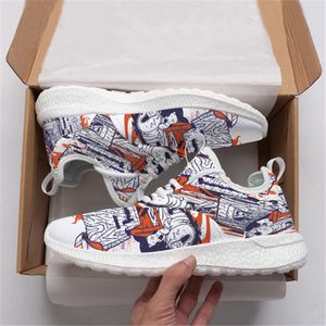 Designer tullskor diy för män kvinnor män tränare sport gai sneakers sko svart anpassad grossistfärg12