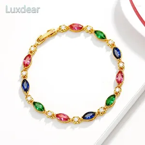 Charm Bracelets Foreign Trade Jewelry Alloy Girls' Hand Fashion Retro Imitation Ruby Bracelet Female Gift