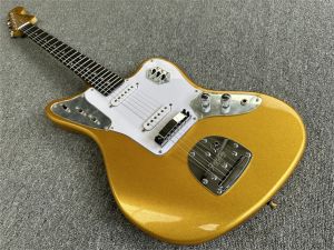 Kable Wysokiej jakości Gold Powder 6string gitara elektryczna, mahoniowe korpus, srebrny sprzęt, bezpłatna wysyłka