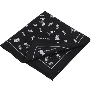 Bandanas Cycling Mask Cotton Bandana Scarf Cute Dog Bone pannband Black Women's