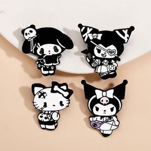 Halloween Dark Horror Melody Kuromi Cats Badge Cine Film Anime Movies Games Pins Hard Enamel Pins raccolta battitori per backpack con spallatta