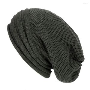 Beralar Kış Bolgy Slouchy Beanie Hat Yünlü Sıcak Kapak Erkekler için Kadınlar Büyük Boyu Kayak Cappello Uomo