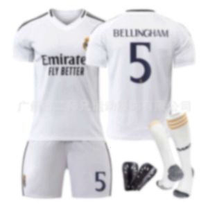 Real Madrid Jersey 2425 Home Adult Childrens Student Training Set Sports Team Group Purchase Mens and Womens Football Jerseys