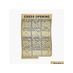 Diamond Painting Calligraphy Chess Opening Poster Room Funny Wall Art Decor Decoration Vintage Modern Print Mural Picture Home No Drop Dhlsd