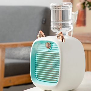 Mesa de ventilador elétrico Névoa de 1200mAh 3 Mini ar condicionado de ar condicionado resfriamento de água USB Charging spray umidificador de spray 240415