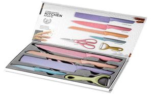 Color knife set new wheat straw household kitchen stainless steel kitchen knife327n5655098